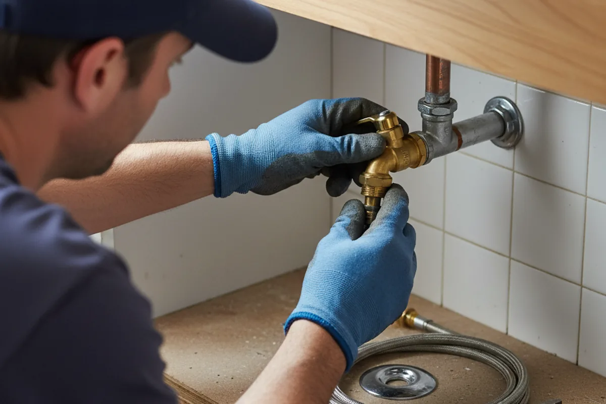 Shutoff valve and fitting work during Emergency Plumbing in Matthews